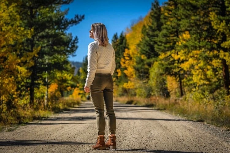 woman on a hiking date 